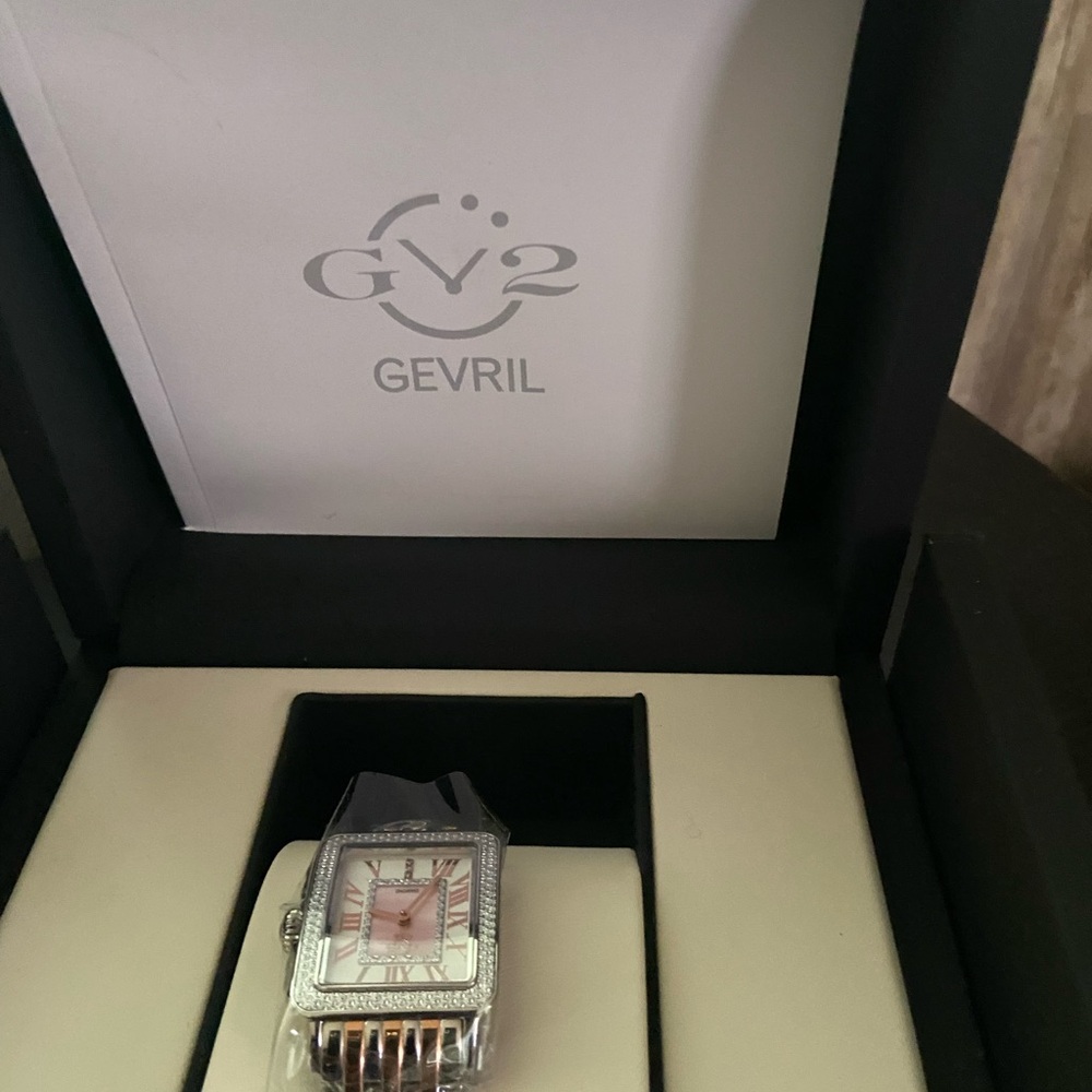 Gevril GV2 Silver and Pink Watch